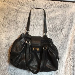 Black leather Talbots slouchy purse